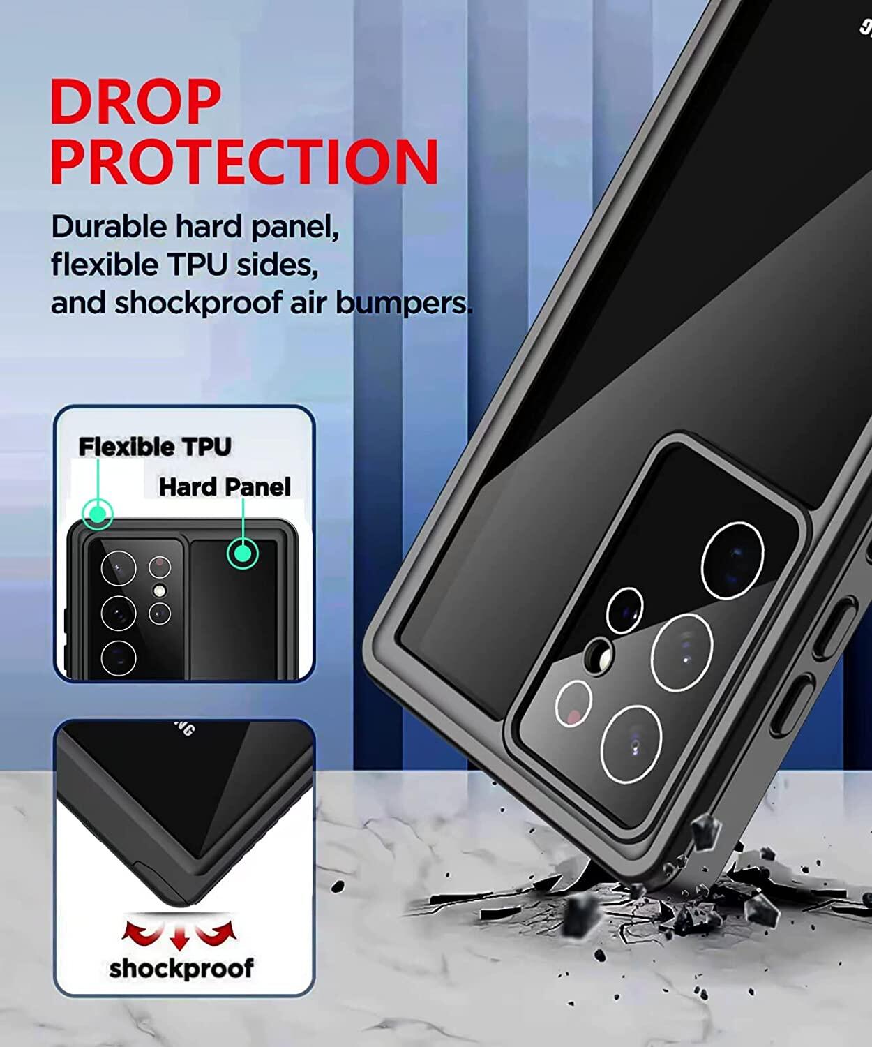 Cho Samsung S26 Ultra trường hợp không thấm nước với được xây dựng trong miếng bảo vệ màn hình chống sốc chống bụi 360 độ đầy đủ cơ thể dưới nước trường hợp cho Galaxy S25 Ultra/S25 FE/S24 Ultra/S24 FE/S22 Ultra/S23 FE/S22/S21 FE/S21/S20 FE/S20/Note Ultra