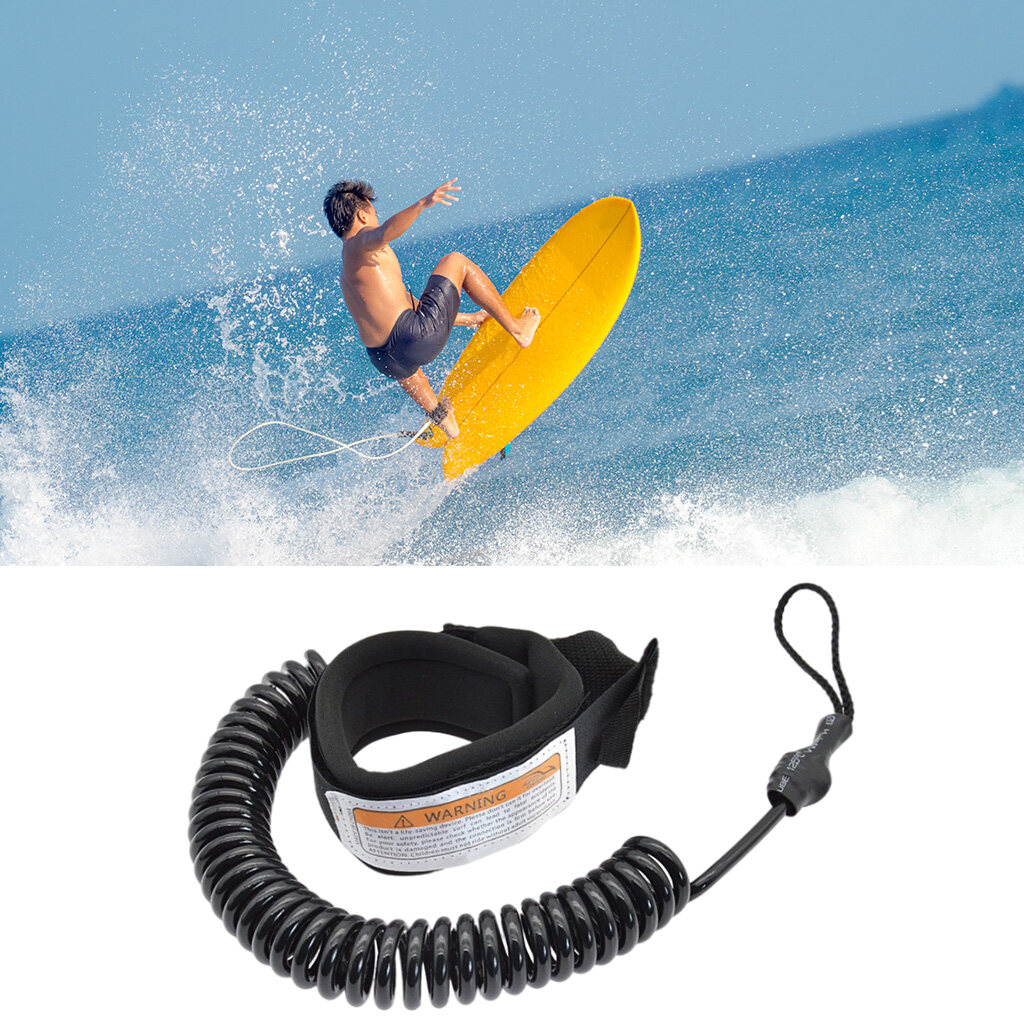 Flameer 10' Leash Coiled Leash Leg Rope, Stand Up Paddle Board Coiled