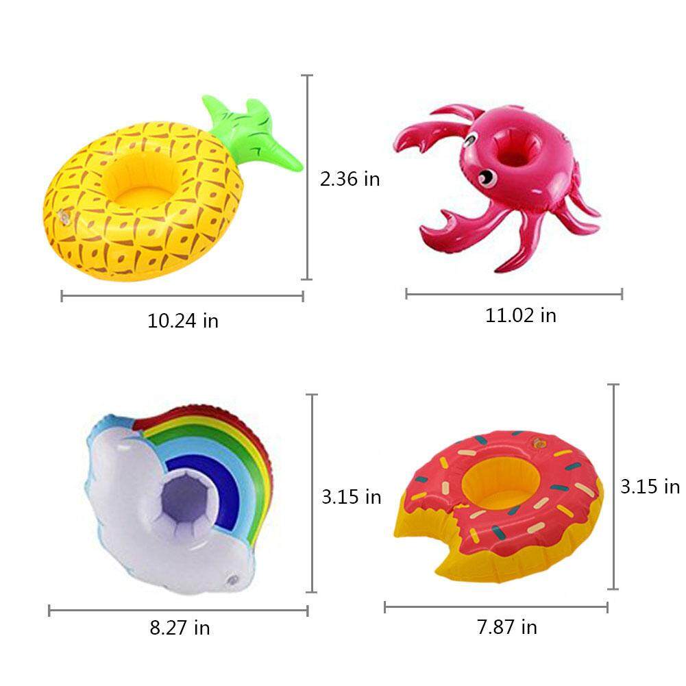 Bounabay 8 Packs Drink Floats Mini Floating Cup Holder Pool Swimming