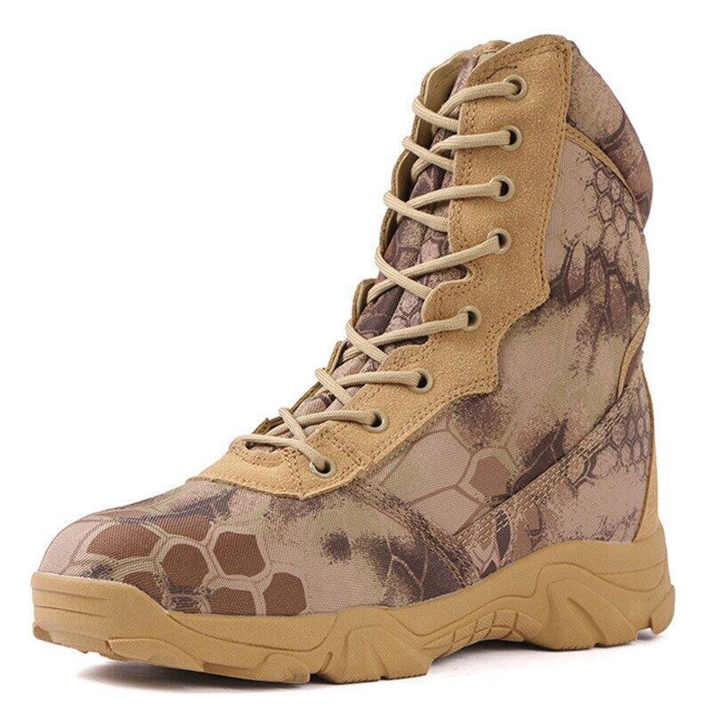 2020 Men Travel Military Camouflage Casual Boots Genuine Leather Delta Combat Boots Assault Tactical Boots Camo Desert Boots