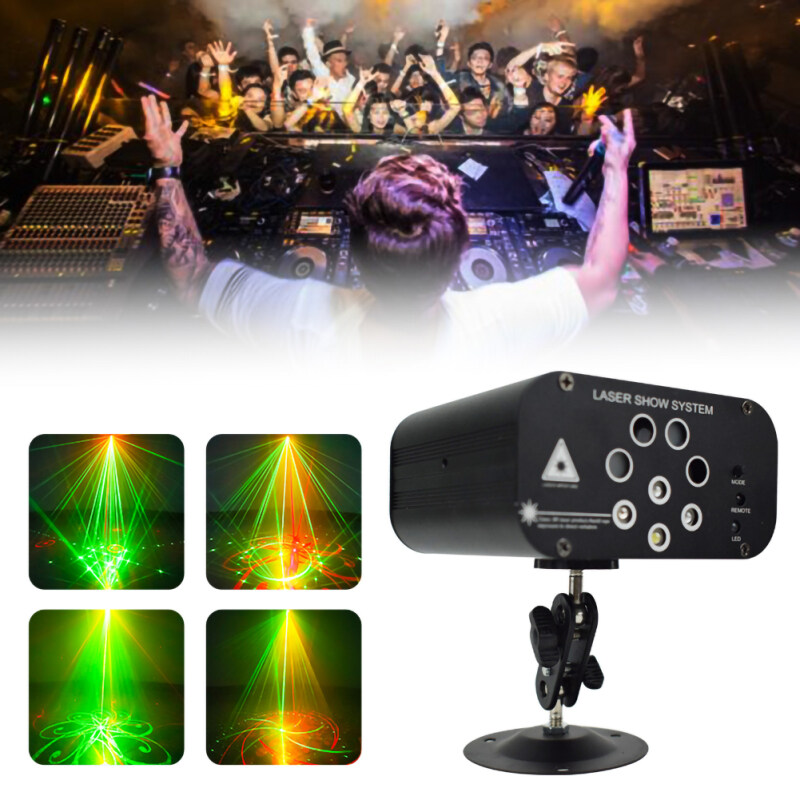 Khoét Lỗ 8 128 Họa Tiết Hoa Văn Máy Chiếu Laser Từ Xa/Âm Thanh Actived LED Disco Ánh Sáng RGB DJ Đảng Đèn Sân Khấu Giáng Sinh Đèn trang Trí