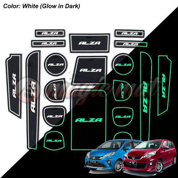 1 Pair Black Car Auto Water Cup Slot Non-Slip Carbon Fiber Look Mat Accessories