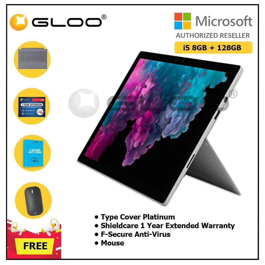 Microsoft Surface Pro 6 Core i5/8GB RAM -128GB + Type Cover Black + Shieldcare 1 Year Extended Warranty + F-Secure EndPoint Protection + Mouse Malaysia