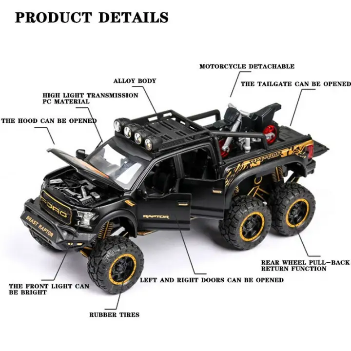 Die Cast Vehicles Toy 1 24 Model Car Compatible With Ford F150