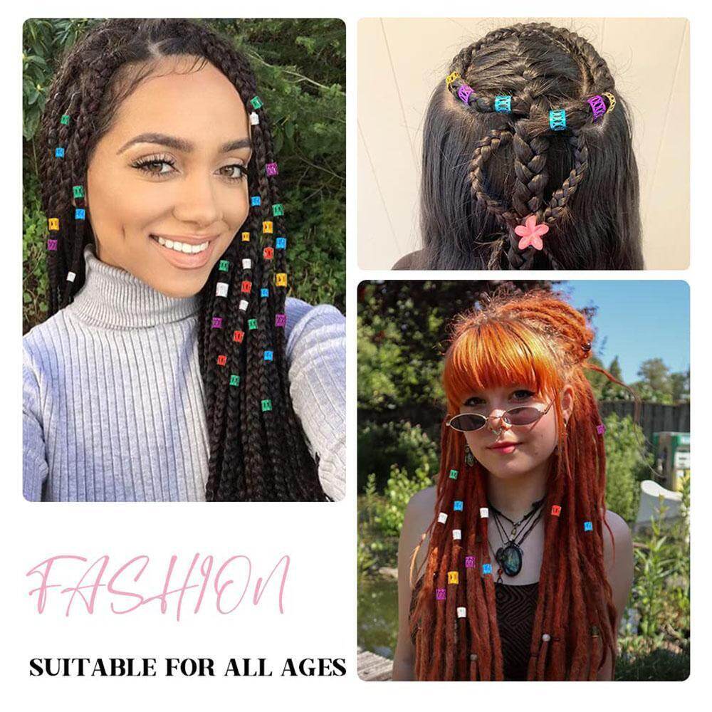 100 Chiếc Vòng Kim Loại Tóc Từ Châu Phi Hạt Còng Ống Phụ Kiện Dreadlock Dreadlock Dread Bím Tóc Trang Sức Trang Trí
