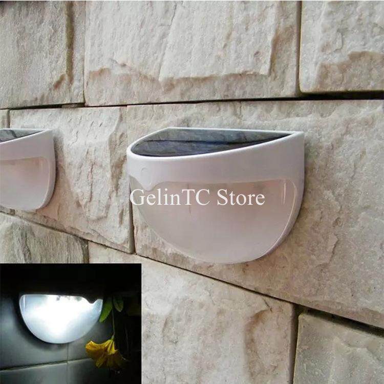 GelinTC Store 1 cái Năng Lượng Mặt Trời Ngoài Trời Chống Thấm Nước Nhẹ Hình Bán Nguyệt Đèn Tường