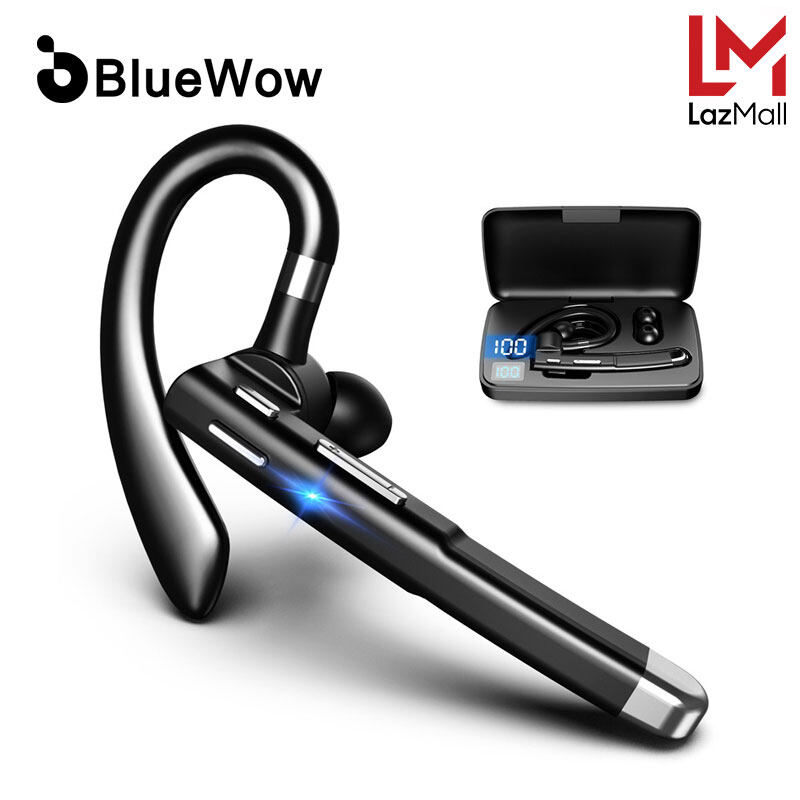 BlueWow Bluetooth 5.0 Headset with Microphone Wireless Bluetooth Earpiece  Earbuds Earhook Headphones with Mic for Drivers Driving Office Business  Talking Compatible with iOS Android YYK-520 Lazada Singapore