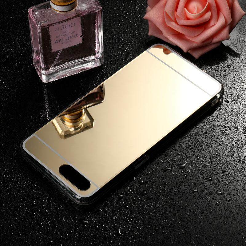 Akabeila Ponsel Cermin Kasus untuk Oppo A3s Oppo A5 Oppo AX5 Oppo CPH1803 6.2 Inci Plating Bingkai TPU + Cermin Penutup pelindung Bening Kaca Warna Penutup Ponsel Kembali Plastik Kasus