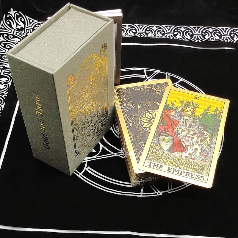 Classical Foil Waterproof Tarot Cards With Megnet Box As Special Gift