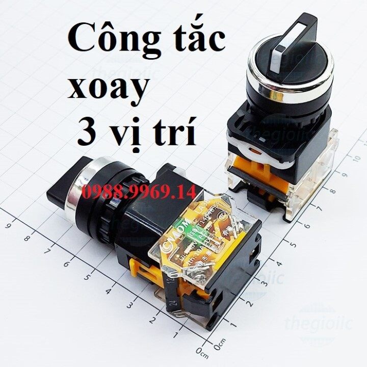 Công tắc xoay 3 vị trí phi 22