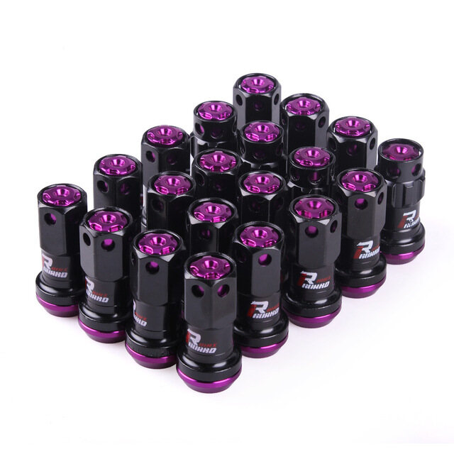 New r40 style 44mm wheel nuts steel m12x1.5/1.25 racing lug nuts 20pcs lock racing lug nuts 2 set security key