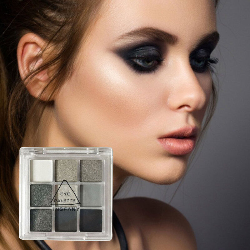 9 Màu Sắc Mát Săn Chắc Phấn Mắt Đen Smokey Palette Nhám Long Lanh Phấn Mắt Phấn Mắt Khói Mắt Sắc Tố Palett