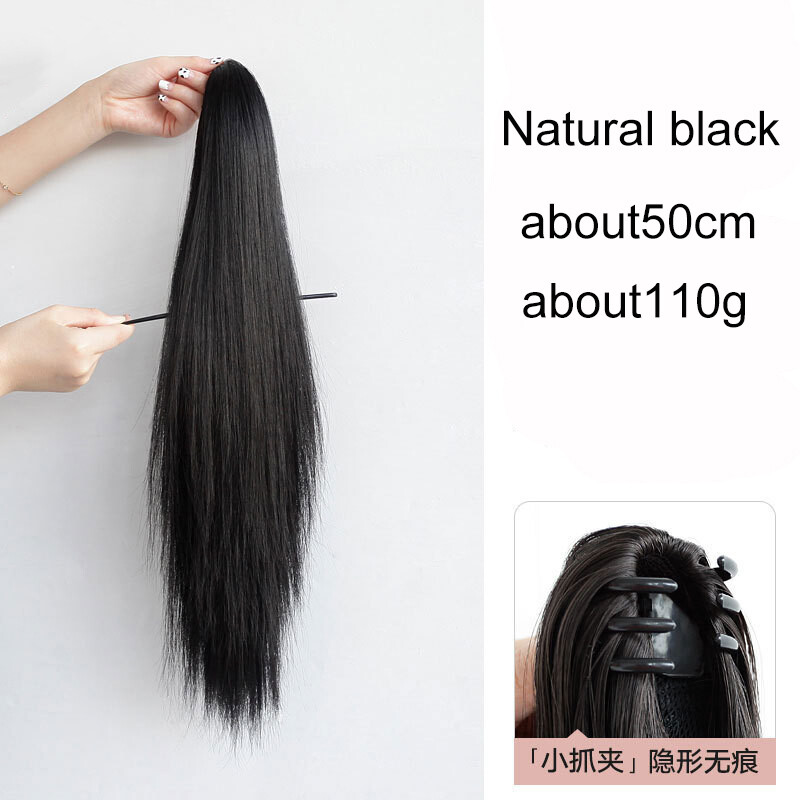 Synthetic Long Straight Curly Claw in Ponytail Hair Extension Heat Resistant Ponytail Hair Hairpiece for Women