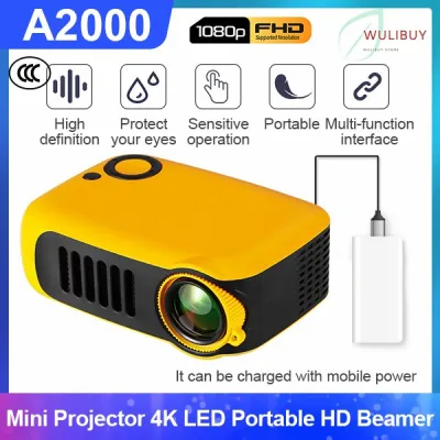 Mini Projector 4K A2000 1920*1080 Resolution Android WIFI Proyector LED Portable HD Beamer for Home Cinema