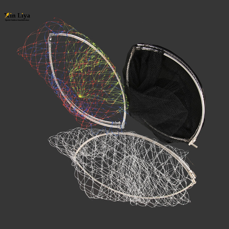 L-Xi Folding Fishing Brail Landing Net Head Foldable Nets Depth Landing ...