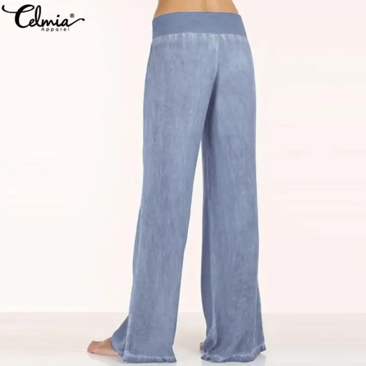 plus size denim palazzo pants