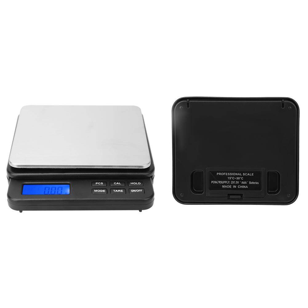 High Precision Mini Digital Kitchen Scale Electric Weighing Scale with Blue Backlit Display 1000g/0.01g