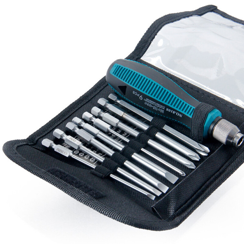 【New Arrival】With Magnetic Cross Slotted Precision Screwdriver Combination Repair Tool 9Pcs Mini Multi-Function Screwdriver Set