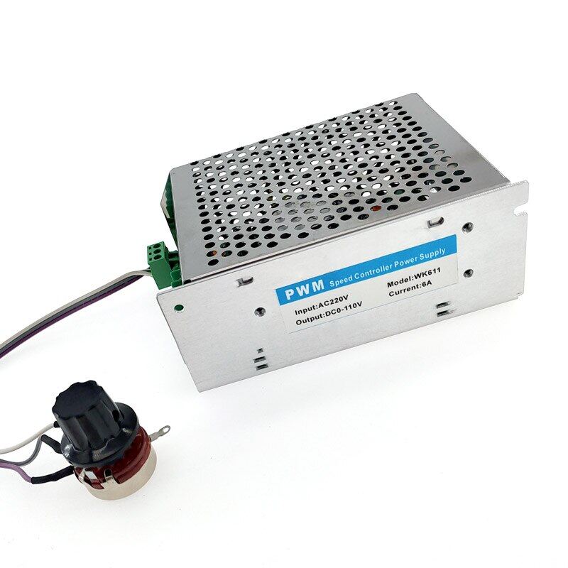 Bộ Điều Chỉnh Tốc Độ WK611 PWM Cho Động Cơ DC Bộ Điều Khiển Tốc Độ Cung Cấp Điều Khiển 0-110VDC Thích Hợp Cho Đầu Vào Động Cơ Trục Chính 110V-220VAC 6A