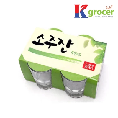 【Ready Stock】Kgrocer Korean Korean Soju Glass set(4 pieces) Made in Korea
