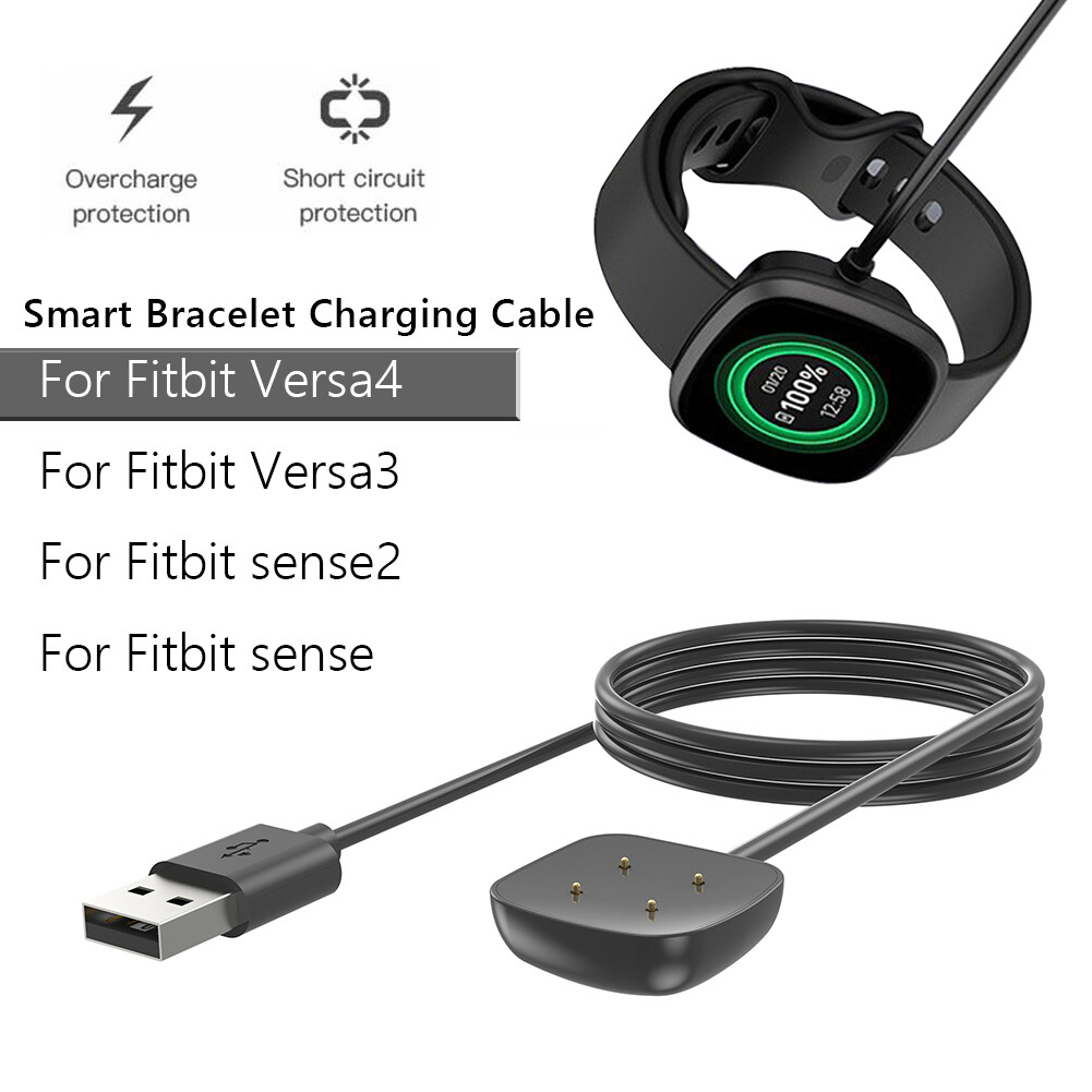 1/2pcs usb charging cable stand 5v 1a 50/100cm charger cradle dock replacement usb charger cradle cable watch accessories for fitbit sense 2/1