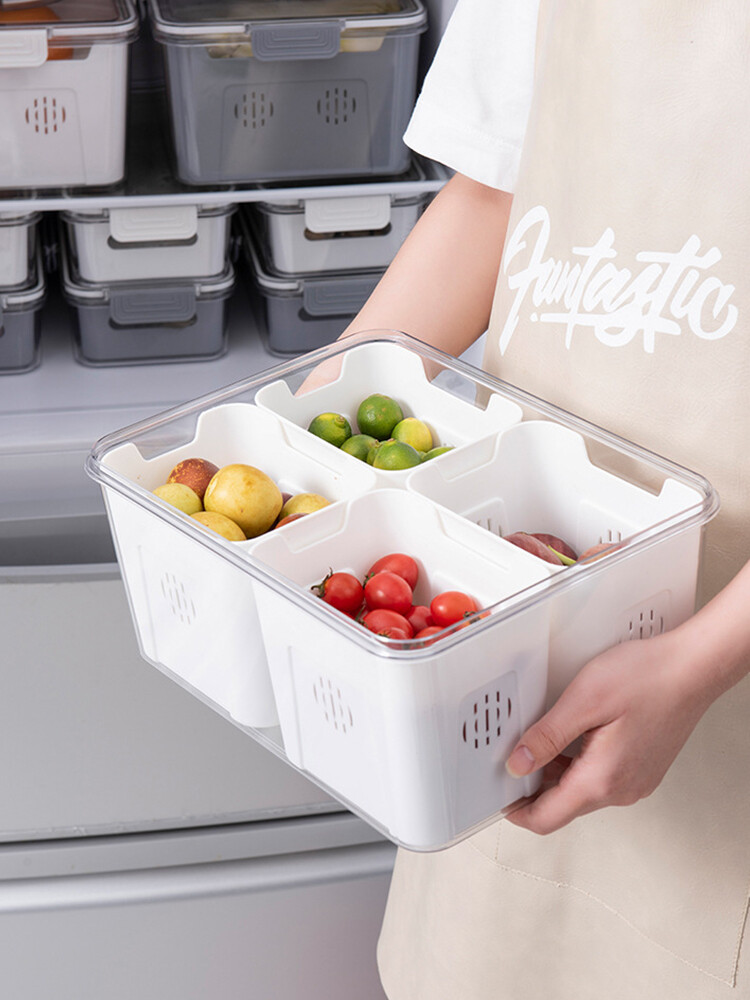 Kitchen refrigerator storage box, portable fresh-keeping box, refrigerator compartment sorting food, fruit, egg finishing storage box