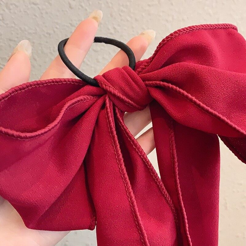 Red big bow headdress hairpin
