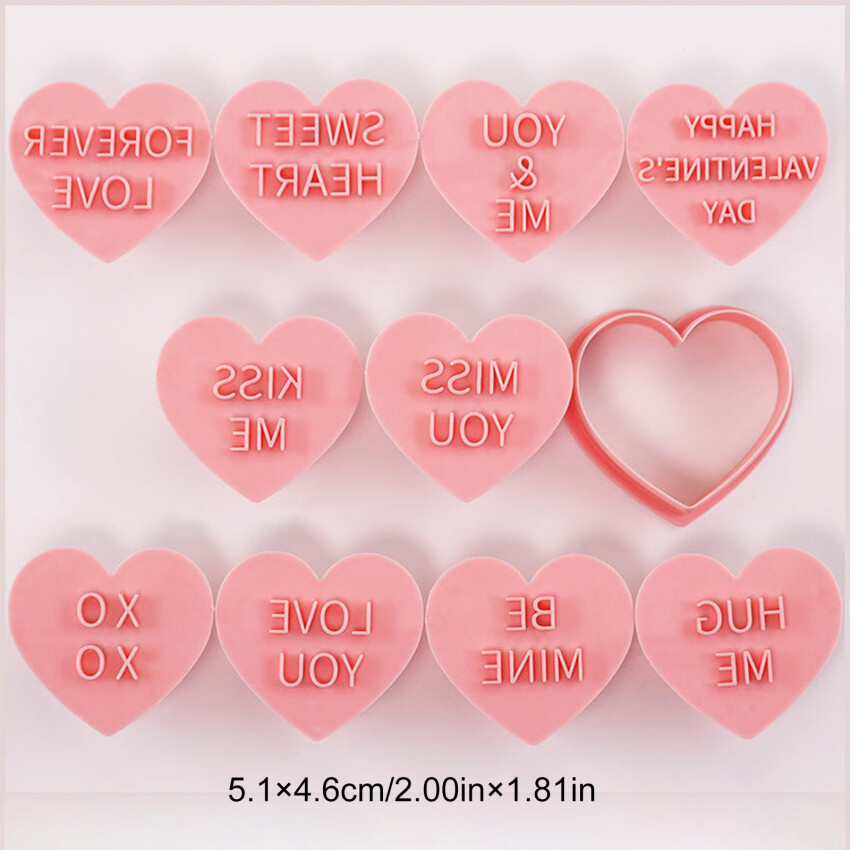 LoveCookie Mold，Cookie Cutters Heart Shapes For Baking, Personalized Cookie Cutters