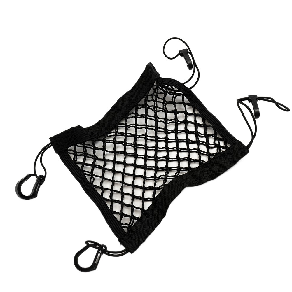 MileAuto Motorcycle Cargo Net 23cm X 30cm Nylon Mesh Storage Bag With Plastic Hooks Fast Delivery