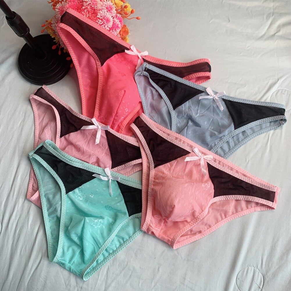 【specialthing】 Sissy Underpants For Men Ultra-Thin Breathable Jacquard Large Underwear 【Ready Stock】