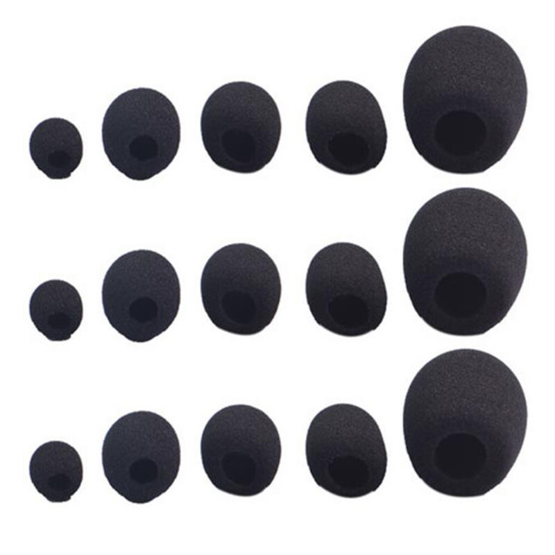 LLENG 10Pcs Mini Microphone Cover Headset Replacement Foam Mic Cover Windshield