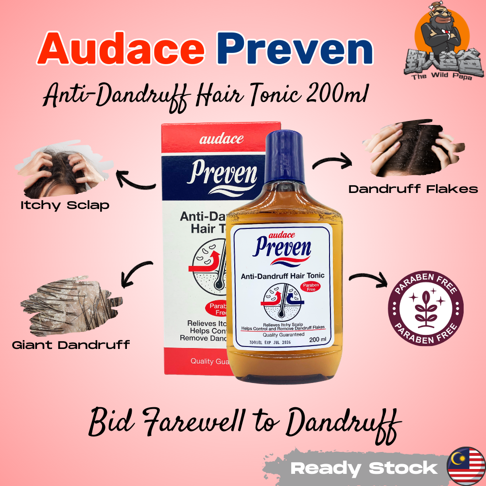 Audace Preven AntiDandruff Hair Tonic 200ml (Expiry Date 07/2026) Lazada