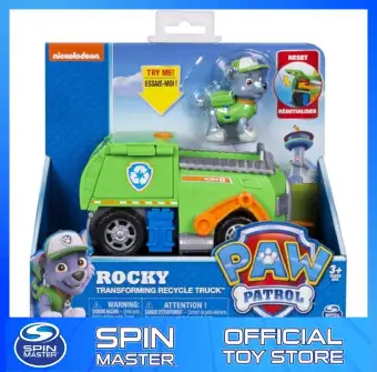 paw patrol rocky transforming recycle truck