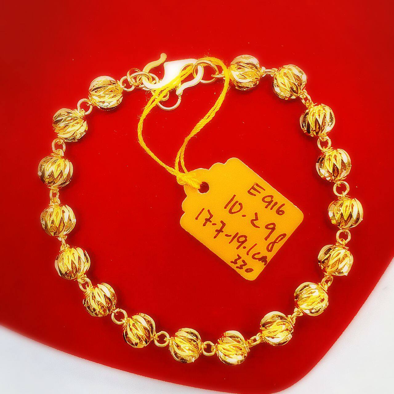 Laela Rantai Tangan Bebola 3d Emas 916 Lazada