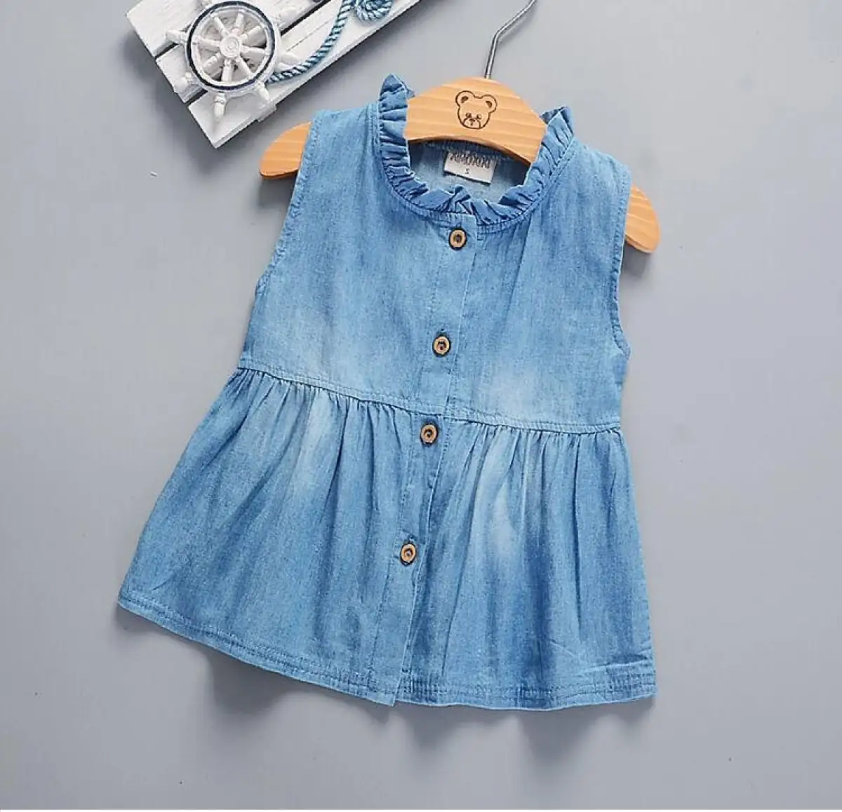 newborn denim dress