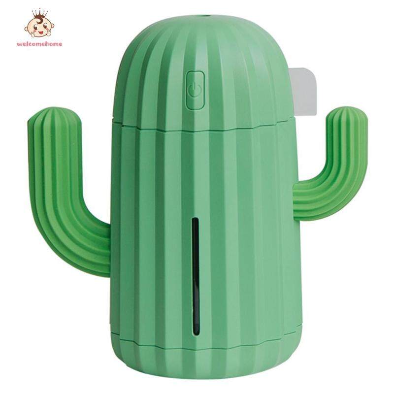 340mL Cactus USB Air Humidifier LED 7 Color Lamp Aromatherapy Oil Diffuser Singapore