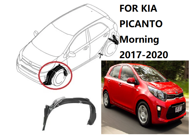1set FOR KIA PICANTO MORNING 2018 2019 Front Fender Liner Front Fender