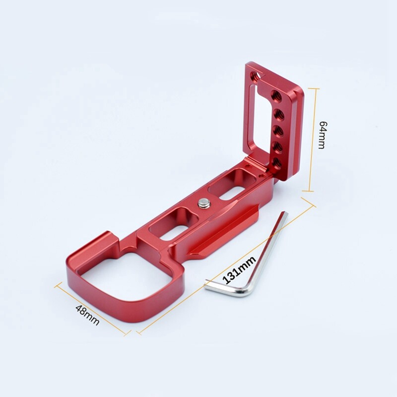 1 Pcs Quick Release L Plate Bracket Holder Hand Grip Vertical L Bracket for Sony A6100/A6300/A6400 Digital Camera Black