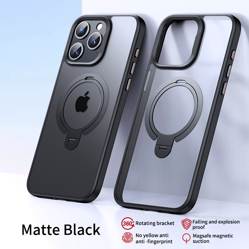 For apple iphone 15 pro max 14 pro iphone 13 pro max case with 360° rotatable magnetic shockproof armor ring stand back solid hard pc case for iphone 12 pro max 15 plus cover