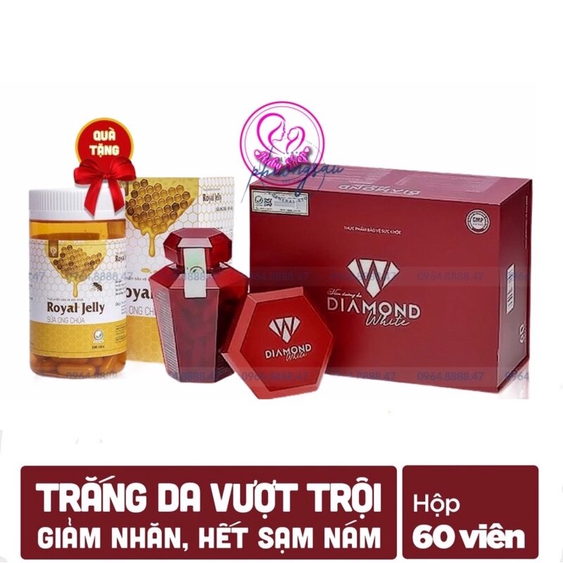[ HOÀN TIỀN 10% ][Chính hãng] Viên uống trắng da Diamond White Ngọc Trinh