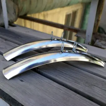 silver bike fenders