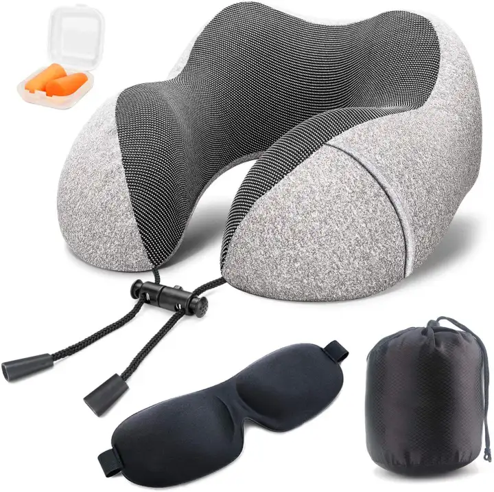 Memory Foam Travel Pillow Neck Pillow Travel Kit With 3d