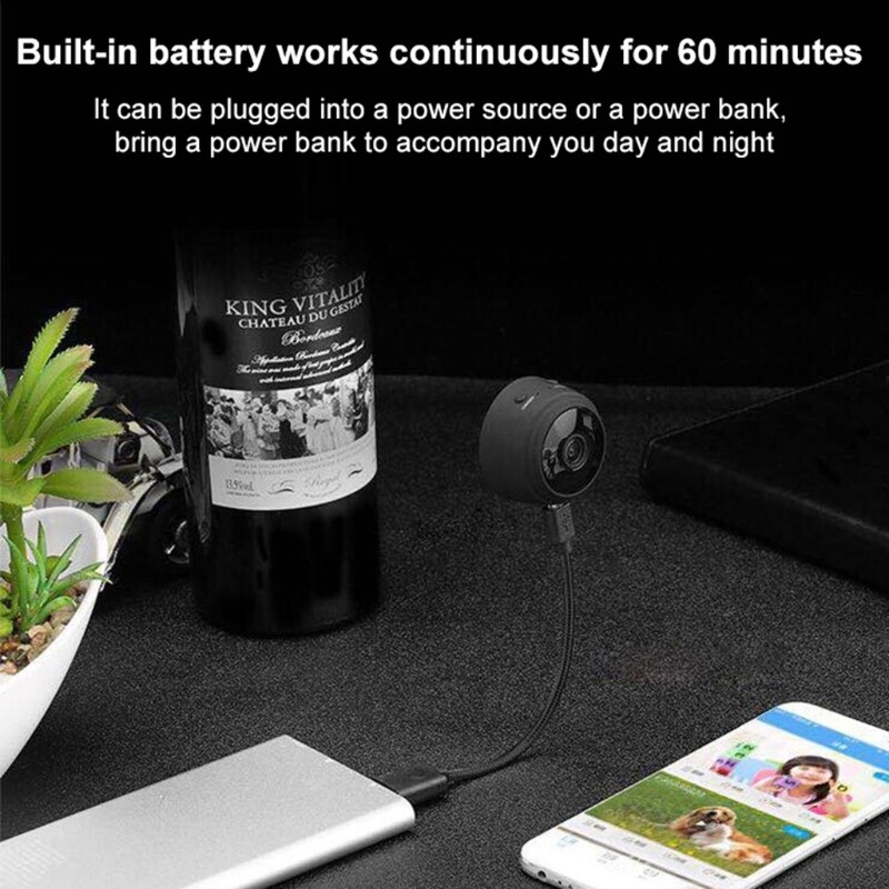 1080P High-definition Mini Camera Security Remote Control Night Vision Mobile Detection Video Wifi Hid Den Surveillance