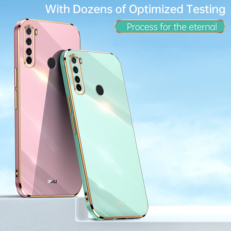YBD Plating phone Case For Xiaomi Redmi Note 8 2021 casing,Precise Camera Protection cases Luxury Straight Edge Cover