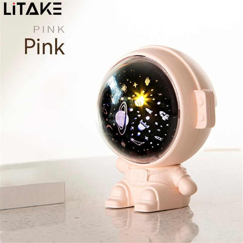 LITAKE Astronaut Star Projector Light Stepless Dimming Night Light Music Rotating Projector Lamp For Kids Bedroom