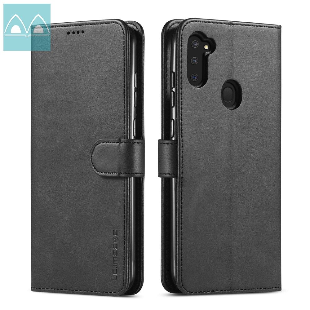 For Samsung Galaxy A11/M11 Magnetic Retro Flip Wallet Case Leather Phone Cover Bags Coques with Stand Card Slots Casing