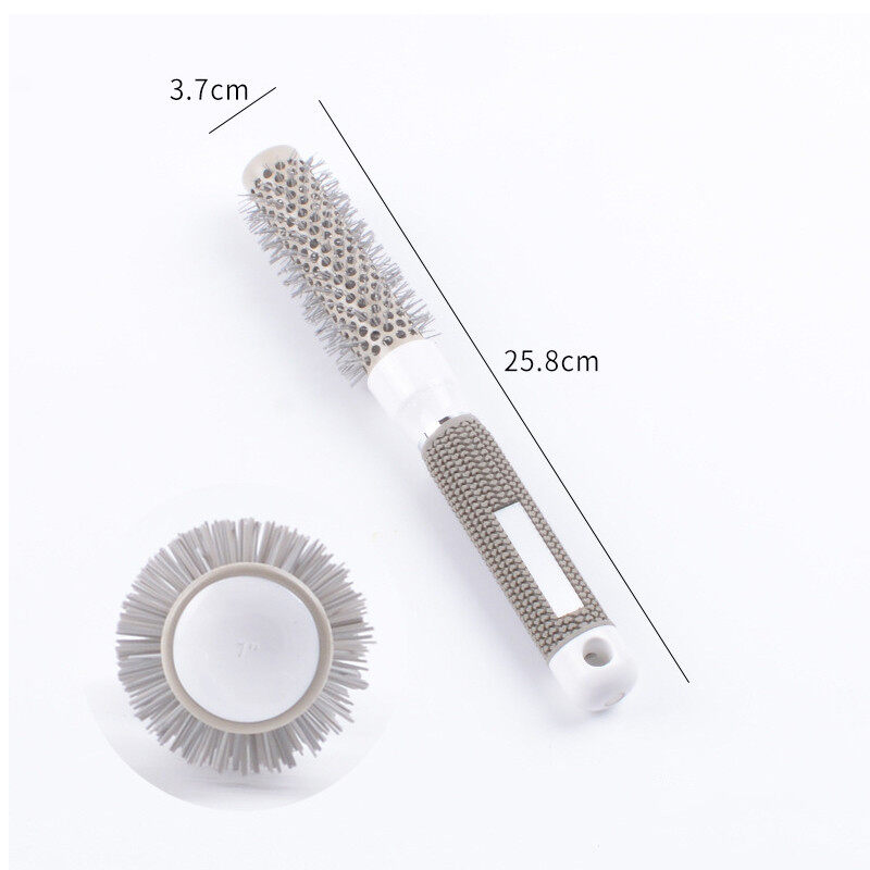 Hengfa Lina Professional 5 Size Hair Brush Comb Hairbrush High Temperature Resistant Ceramic Iron Round Comb Hair Styling Tool