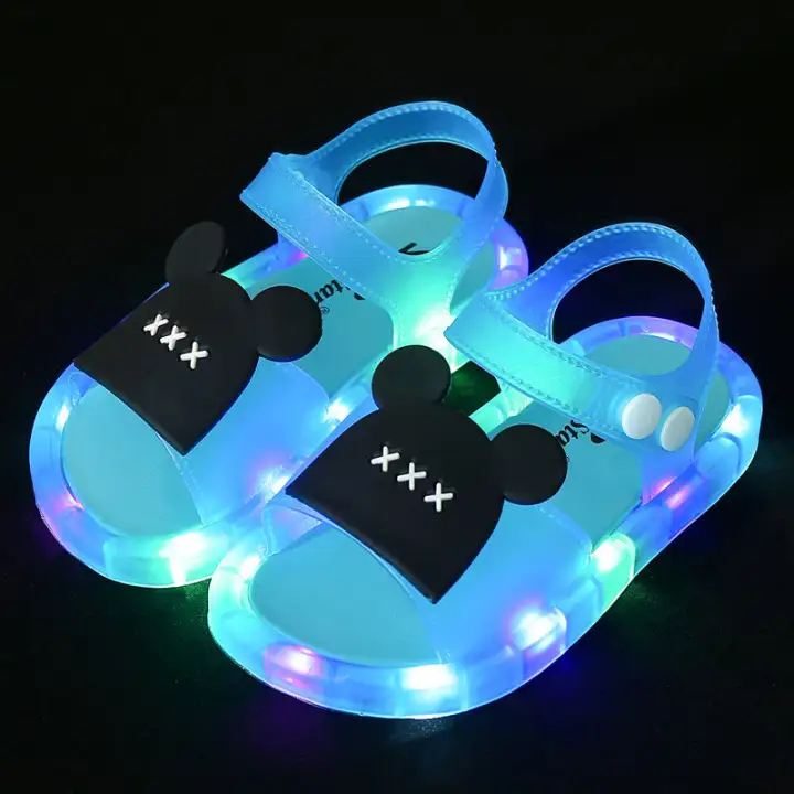 boys light up slippers