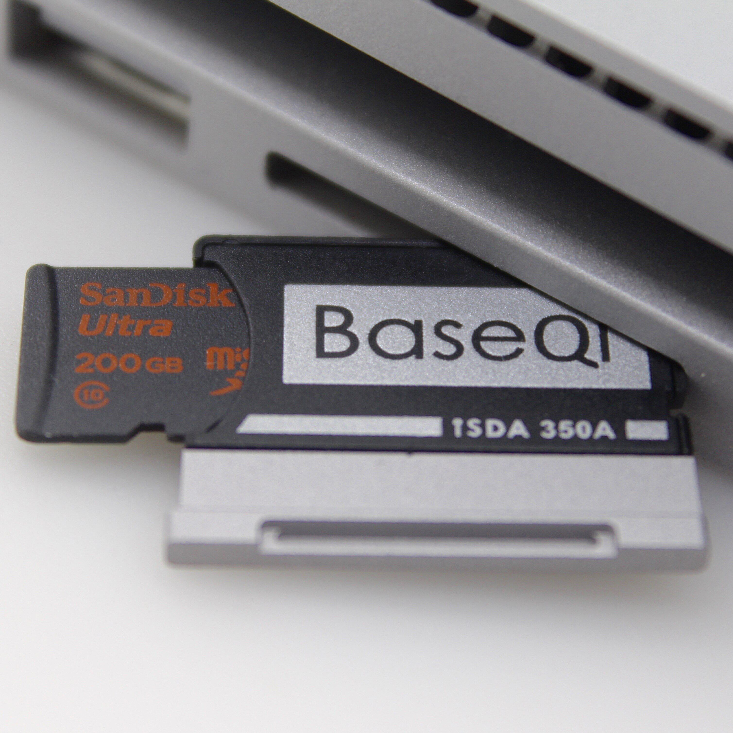 Baseqi cho cuốn sách Microsoft Surface 1/2/3 13.5inch Đầu đọc thẻ 350A minidrive MicroSD Bộ chuyển đổi