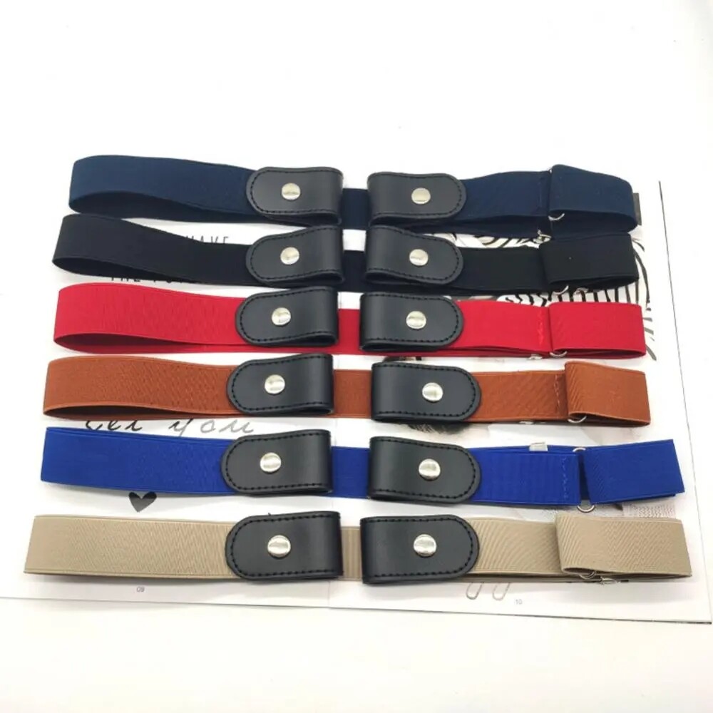Belt Men's And Women's Invisible Belt Without Buckle Seamless Lazy Belt Wild Elastic Elastic Jeans Belt